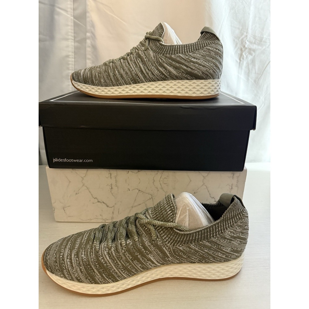 Urban Sport by J/Slides Womens Size 9.5M Khaki Two-Tone Knit Sneakers NIB